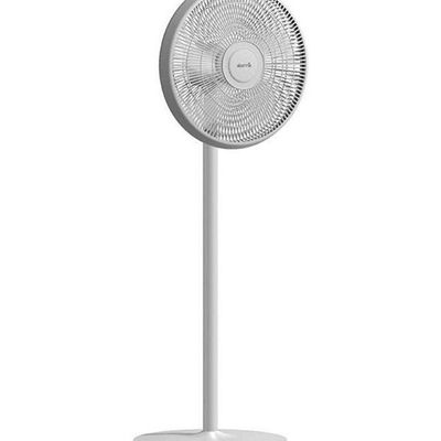 Electric Cooling Fan With 5 Blades And 3 Fan Speed Mode Auto Rotate Left & Right Smooth Airflow Strong Gust Lightweight Floor Fan 40 W FD15 White
