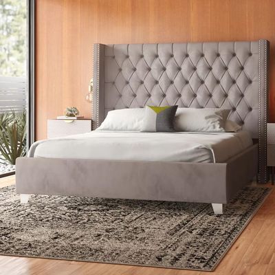 Jennie Tufted Upholstered Low Profile Platform160X200 Queen Bed