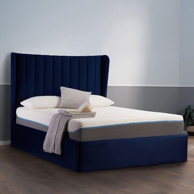 Hampton Ottoman 160X200 Queen Bed-Blue