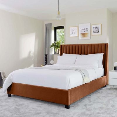 Bella Wingbed 160X200 Queen Bed /Mustard