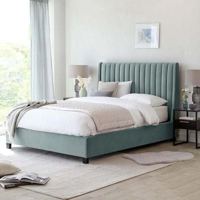 Bella Wingbed 160X200 Queen Bed /SeaGreen