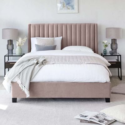 Bella Wingbed 160X200 Queen Bed/Pink