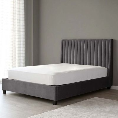 Bella Wingbed 160X200 Queen Bed /Dark Grey