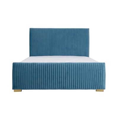 Harmony Plate Tufted 160X200 Queen Bed/Blue