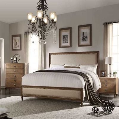 Addison Upholstered 160X200  Queen Bed/Beige