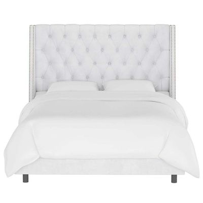 Skyline Wingback 160X200 Queen Bed/White