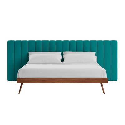 Megane Channel Tufted 160X200 Queen Bed /Teal