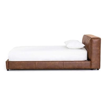 Chelsea 160X200 Queen Bed PVC Leather/Brown