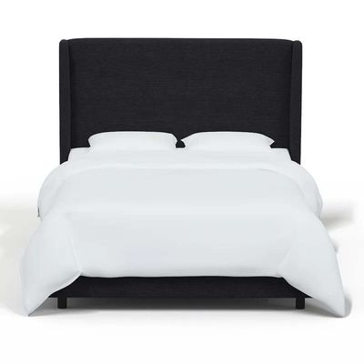 Goodrich Velvet Upholstered 160X200 Queen Bed/Black 