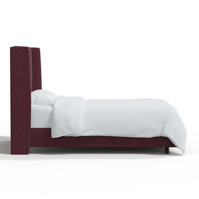 Goodrich Velvet Upholstered 160X200 Queen Bed/Maroon