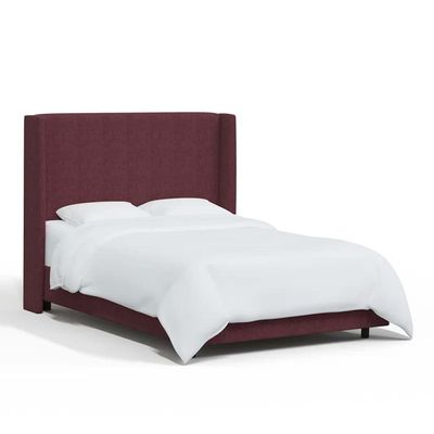 Goodrich Velvet Upholstered 160X200 Queen Bed/Maroon