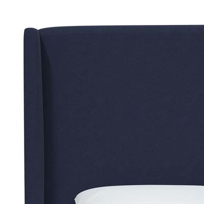 Goodrich Velvet Upholstered 160X200 Queen Bed/Navy Blue