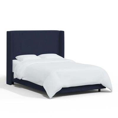 Goodrich Velvet Upholstered 160X200 Queen Bed/Navy Blue