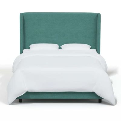 Goodrich Velvet Upholstered 160X200 Queen Bed/Teal 