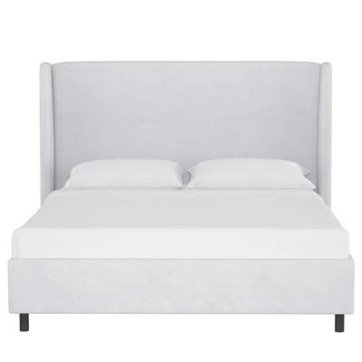 Goodrich Velvet Upholstered 160X200 Queen Bed/White 