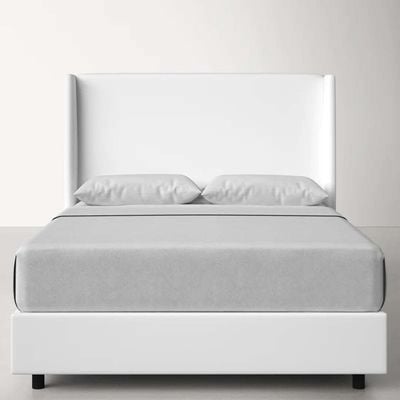 Goodrich Velvet Upholstered 160X200 Queen Bed/White 