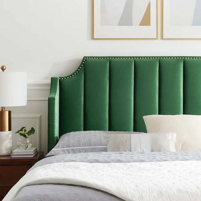 Daniella Channel Tufted 160X200 Queen Bed/Green 