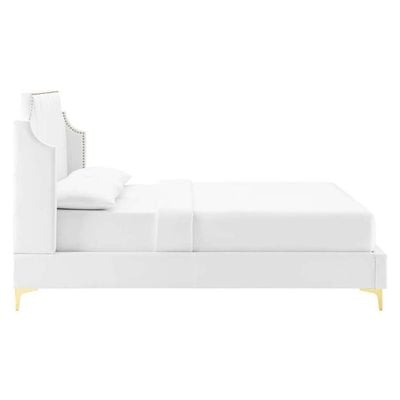 Daniella Channel Tufted 160X200 Queen Bed/White 