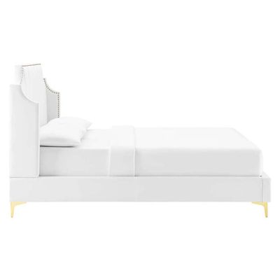 Daniella Channel Tufted 160X200 Queen Bed/White 