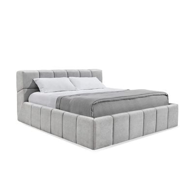 Brix 160X200 Queen Bed /Light Grey