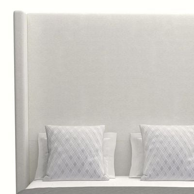 Nora Tall Headboard Upholstered 160X200 Queen Bed /White