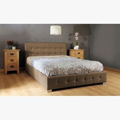 Storage Bed With Mattress Brown 200x122x200 Cm