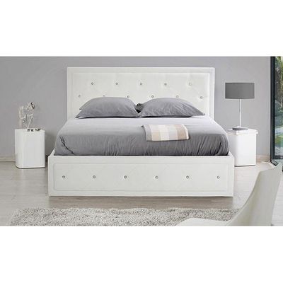 Storage Bed With Mattress White