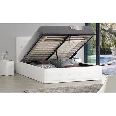 Storage Bed With Mattress White