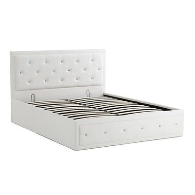 Storage Bed With Mattress White