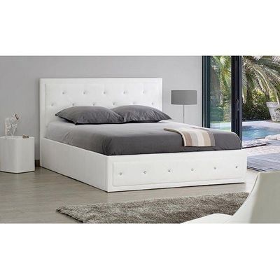 Storage Bed With Mattress White