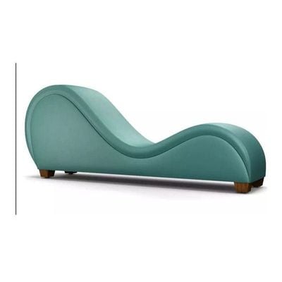 S Shape Sofa In Cyan Pvc Leather