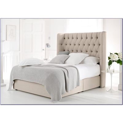 Tufted Fabric Upholstered King Size Headboard 180x200 cm