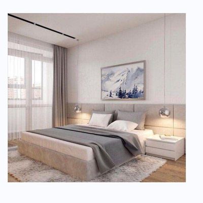 Modern Panel Queen Size Bed 160x200cm