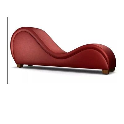 S Shape Sofa In Red Pvc Leather