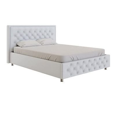 Earnest Comfort Upholstered Bed Without Mattress By Queen Size 160x200cm grey