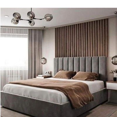 Trading Llc Piano Design King Size Faux Leather Panel Headboard Bed With Hydraulic Storage