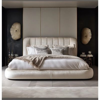 Heavenglee Comfort King Size Upholstered Bed Without Mattress 180x200cm