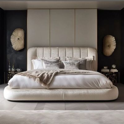 Heavenglee Comfort King Size Upholstered Bed Without Mattress 180x200cm