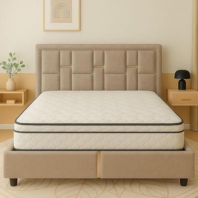 Mexxony Comfort Upholstered Bed Pillow Top Pocket Spring Mattress With Memory Foam By King Size 180x200cm 