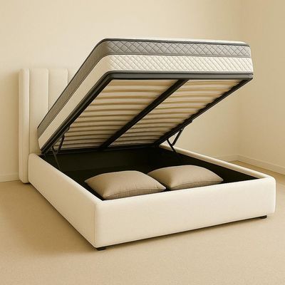 Elm Comfort Upholstered Semi Queen Size with hydraulic storage (150x200-not included mattress)