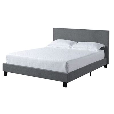 Grey Comfort Upholstered Bed Pillow Top Pocket Spring Mattress With Memory Foam By Super King Size 200x200cm