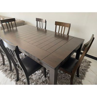 Donny Malaysian Wood 6 Seater Dining Table with 6 chairs