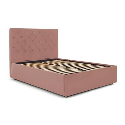 Hopee Pink Tufted Design Bed King Size