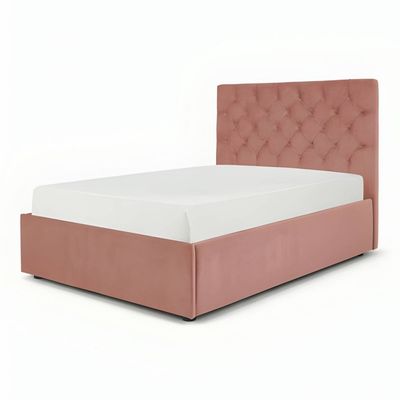 Hopee Pink Tufted Design Bed King Size