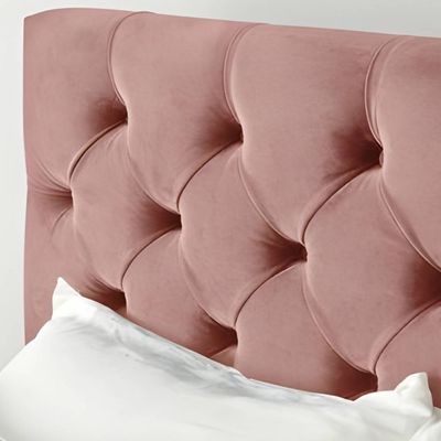 Hopee Pink Tufted Design Bed King Size