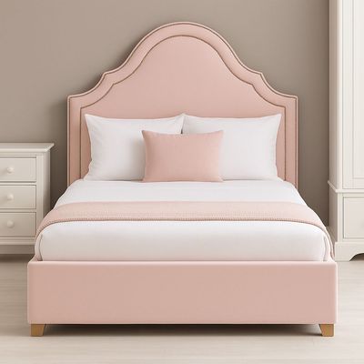 Safina Wingback Upholstered Queen size bed (W160 X 200)