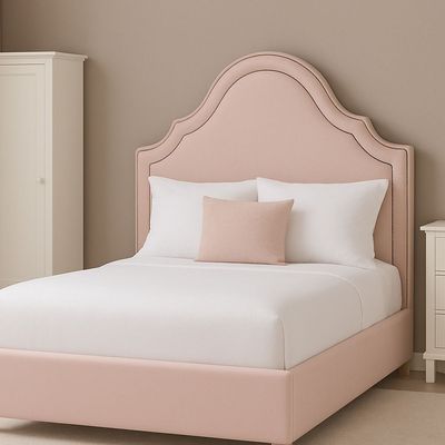 Safina Wingback Upholstered Queen size bed (W160 X 200)