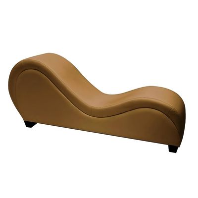 Leather S Shaped Sofa - Brown