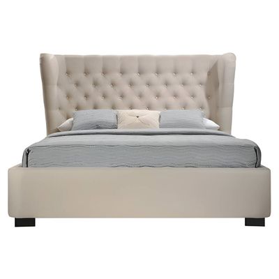 Webster Designer Bed With Mattress Queen Size 160x200 cm