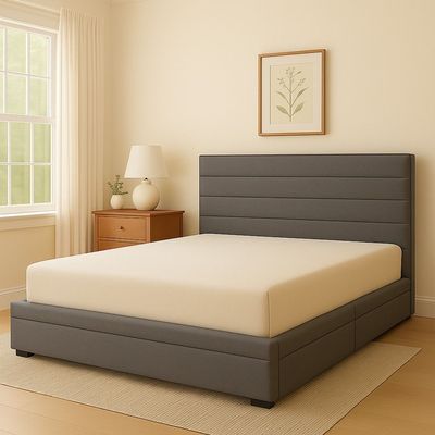 Jar Horizontal Channel Tufting Height Bed Frame With Mattress King Size